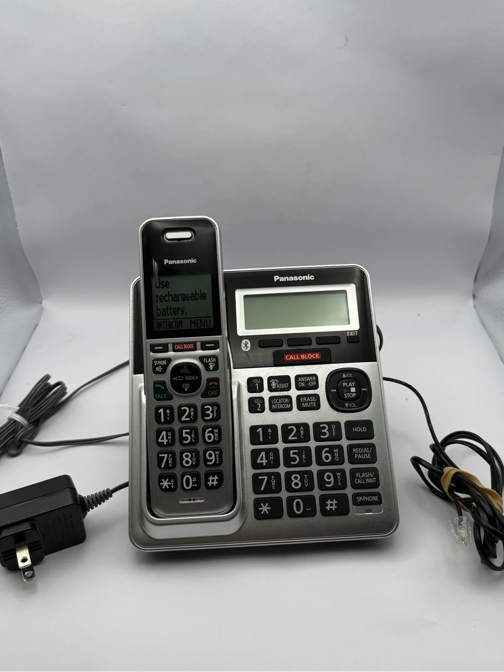 Panasonic KX-TGF970 Cordless Phone Base Handset Call Block Bluetooth Tested